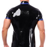 XRUB Latex Polo en latex Xrub Noir-Bleu